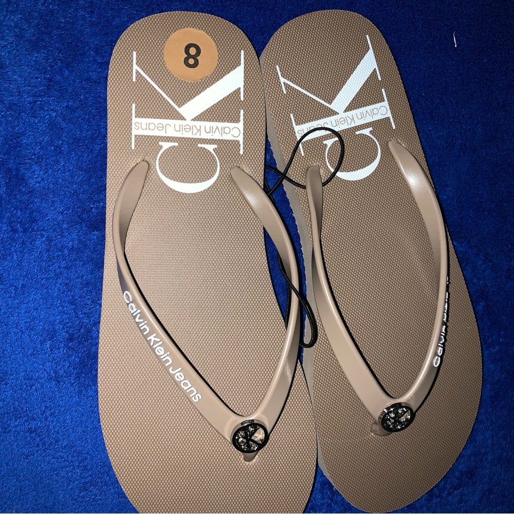 NEW CALVIN KLEIN JEANS FLIP FLOPS